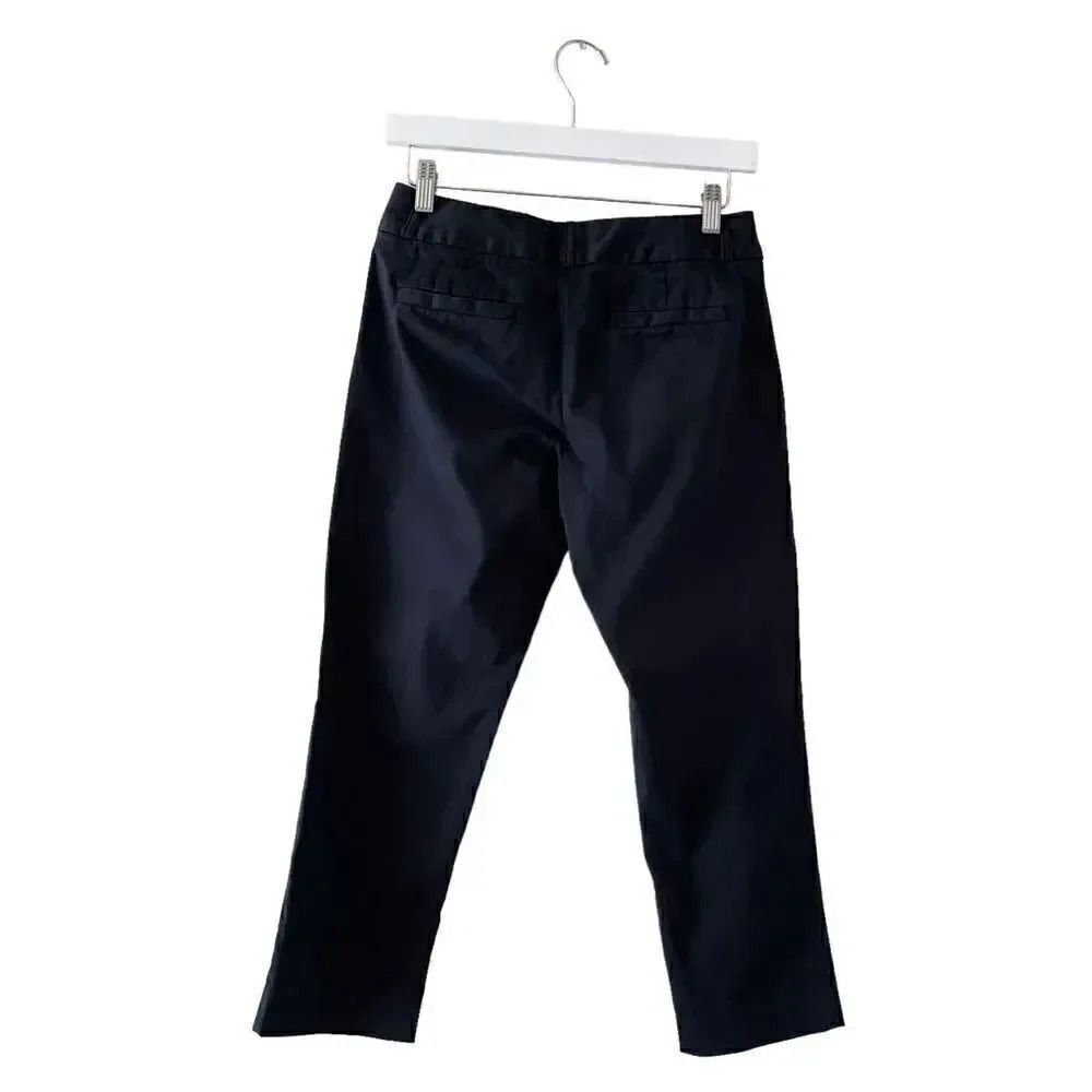 Banana Republic Black Lightweight Capri Mid-Rise Stretch Cotton SZ 2P # 1628 - Picture 5 of 11